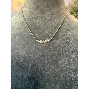 Lia Sophia "Blushing” Silver Tone w/Cut Crystals